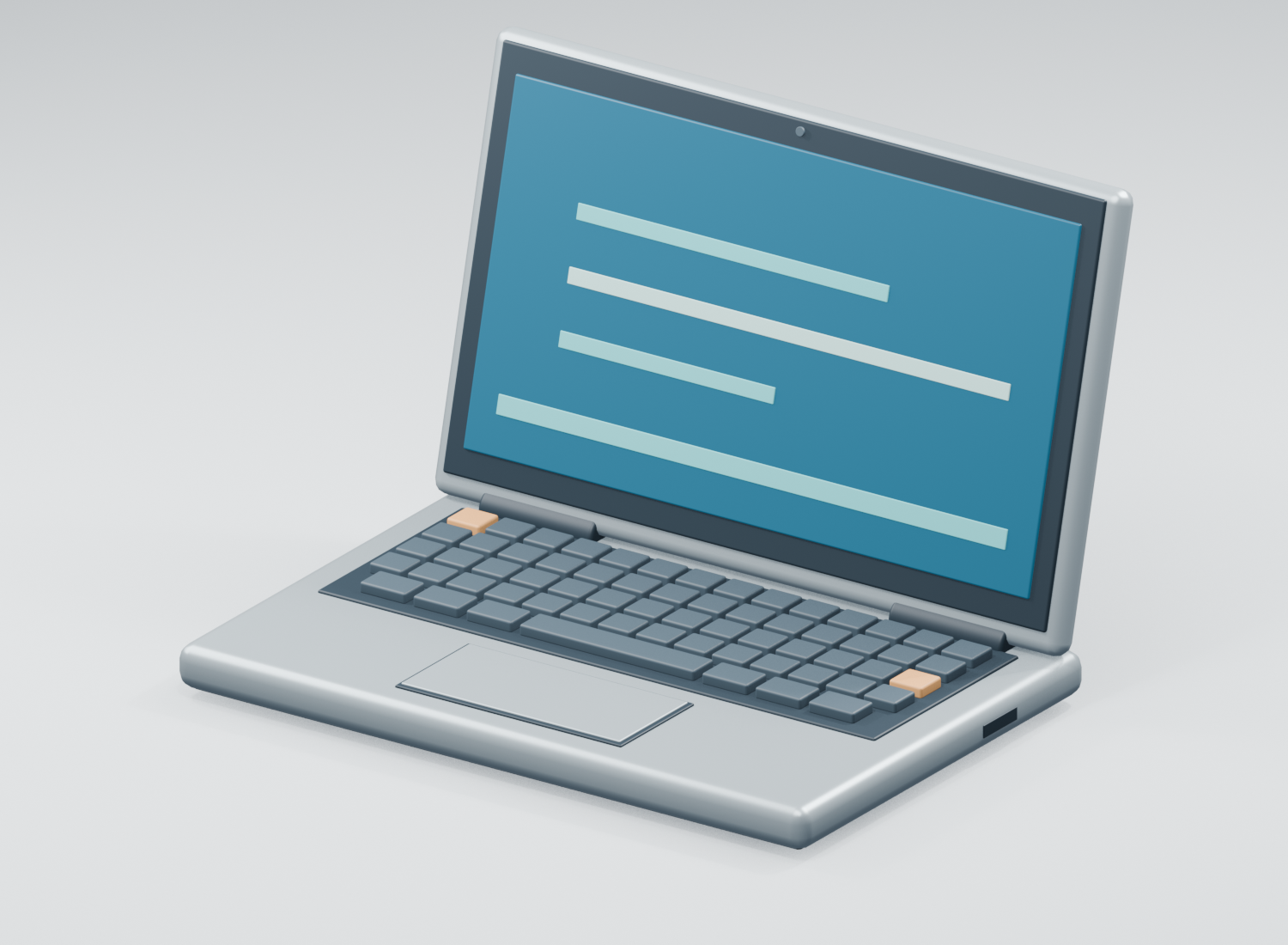 Codexに作ってもらったノートパソコンの3Dモデル