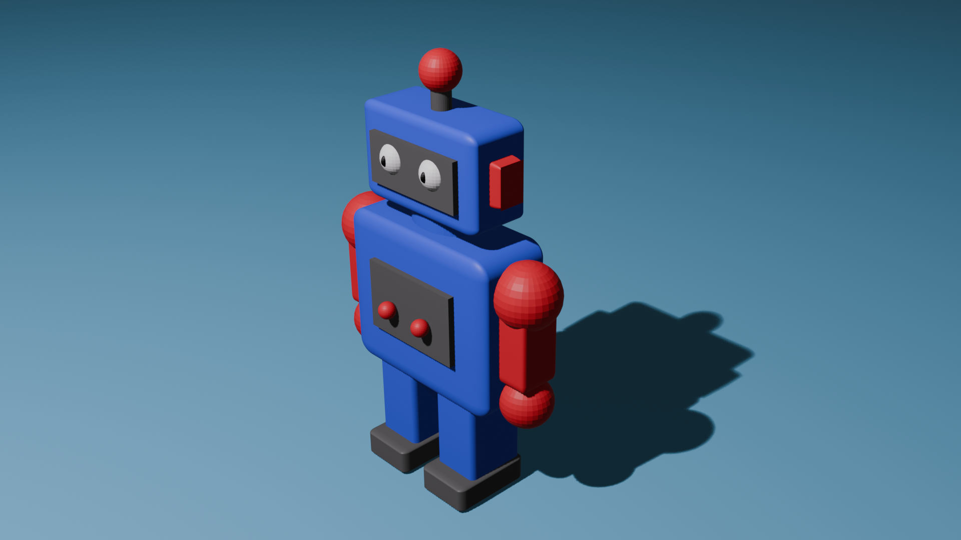 お手本を見ながら作ったロボットの3Dモデル