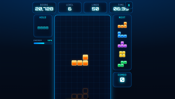 Neon Tetrisのスクリーンショット